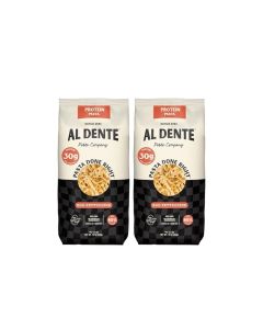 Al Dente Protein Pasta Egg Fettuccine 30g High Protein in 35oz Serving Lower Carb High Fiber CageFree Eggs Semolina Previously CarbaNada Packaging May Vary 10oz Bags Pack of 2
