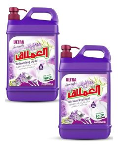 Al Emlaq Dishwashing Liquid Ultra Lavender Fragrance With Double Force - Pack of 2 x 1800ml