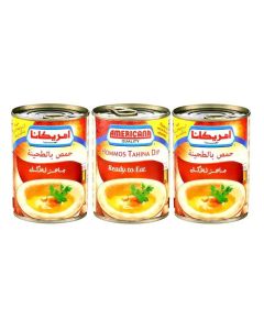 Americana Hommos Tahina Dip – Ready to Eat – 3 Pack x 400Gm