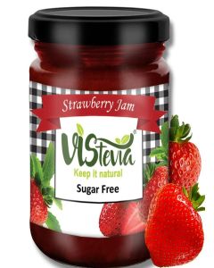 VIStevia Sugar Free Strawberry Jam (220 gm) - Diabetic Friendly, Stevia Sweetened