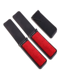 Portable Folding Mini Lint Brush Small Travel Purse Pet Hair Fabric Remover Fabric Fluff Lint Cleaning Tool 3Pcs (Black Folder Type)