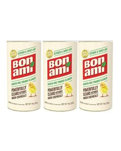 BON AMI Powder Cleanser for Kitchens Bathrooms All Types of Surfaces Cleans Grime Dirt Polishes Surfaces Absorbs Odors 3 Pack