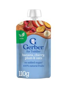 Banana Cherry Plum And Oats Puree Pouch