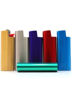Lucklybestseller 6PCS Set Metal Lighter Case Cover Holder for Mini BIC Lighter J5