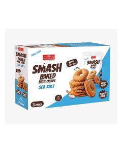 Smash Baked Bagel Crisps Sea Salt 40g 120g (Box of 3)