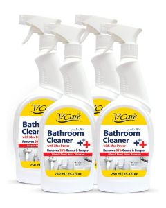 V Care Bathroom Cleaner Trigger Spray Removes 99% Of The Germs And Fungus With Maximum Power Bleach Free And Non Abrasive 750Ml (Pack Of 4)