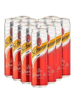 Schweppes Dry Ginger Ale Can- 12 Pack, 12 x 320 ml
