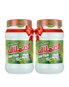 Al Emlaq Dishwashing Cleaning Super Paste Green Apple - Pack of 2 x 1kg / Strong Grease Removal / Heavy Duty Kitchen Cleaning