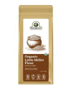 Homegrown Organic Little Millet Flour (Kutki Atta) 500 g – Gluten-Free, Stone-Ground / High Fiber / Healthy Flour for Rotis & Diabetic-Friendly Diets