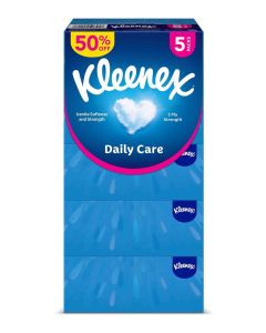 Daily Care Facial Tissue - Pack Of 5 Boxes, 170 Sheets X 2 Ply