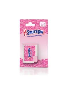 Sweet N' Low Zero Calorie Sweetener Tablets, Pocket-Sized Dispenser, 100 Tablets (5.2g)