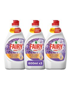 Fairy Dishwashing Liquid, Refreshing Lavender, 3x600ml
