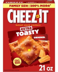 Cheez-It Extra Toasty Cheese Crackers, Family Size, 21oz Box