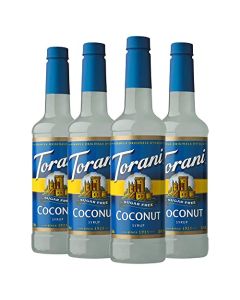 Torani Sugar Free Coconut Flavored Drink Syrup 254 fl oz Pack of 4