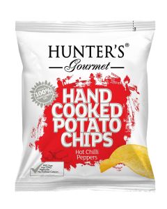 Hunter’s Gourmet Hand Cooked Potato Chips Hot Chilli Peppers 40gm