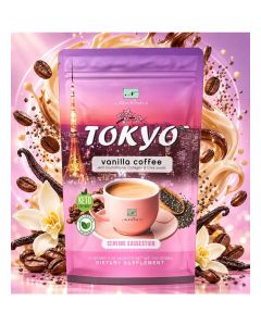 Namiroseus Tokyo Vanilla Coffee 210g / 10 Sachets x 21g Instant Coffee with Collagen & Chia Seeds