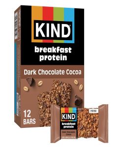 KIND Breakfast, Healthy Snack Bar, Dark Chocolate Cocoa, Gluten Free Breakfast Bars, 8g Protein, 1.76 OZ Packs (6 Count)