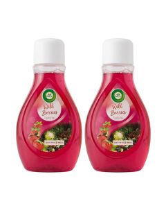 Air Wick Wild Berries Fresh n Up Gel Air Freshener Pack 2x375ml Long Lasting Home Fragrance Odour Eliminator Bathroom Bedroom Wardrobe Gel Value Bundle