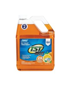 Camco TST MAX RV Toilet Treatment 1Gallon Control Unwanted RV Sewer Odors Break Down Waste and RV Toilet Paper Biodegradable Septic Safe Formula Orange Scent 41173