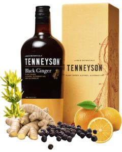 Tenneyson Non-Alcoholic Aperitif - Black Ginger - Plant-Based Alcohol Alternative - Low Sugar & Low Calorie Cocktail Mixer (750mL)
