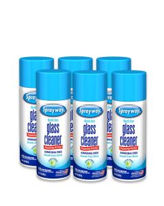 Sprayway Glass Cleaner Foaming Aerosol Spray 15oz Pack of 6 AmmoniaFree Streakless FastActing Cleans Polishes Glass Surfaces Fresh Scent Removes Fingerprints Dust Dirt Smoke Film