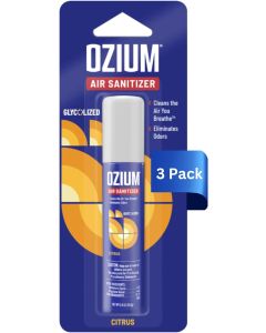 Ozium 08 oz Air Sanitizer Odor Eliminator for Homes Cars Offices and More Citrus Scent Pack of 3