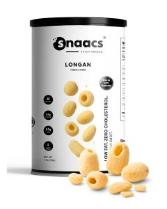 SNAACS Freeze-Dried Longan / No Added Sugar / Delicately Sweet & Crunchy Fruit Snack (2 oz / 56 g)