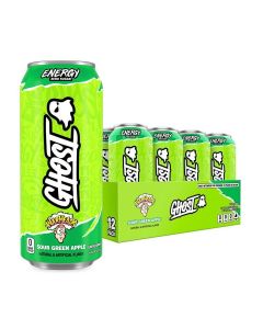 Energy Drink, Zero Sugars, 12-Pack, Warheads Sour Green Apple, 16oz