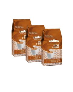 Lavazza Crema E Aroma Whole Coffee Beans 1kg Pack of 3