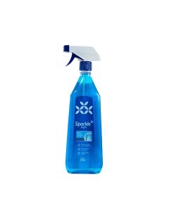 Sparkle Bright Glass Cleaner Spray-750ml, 4-in-1 Formula for Glass, Mirrors Windows etc, Removes 99% Smudges & Grease in 10 Secs, Dust & Fingerprint Free, Streak-Free Shine for 12H, Dries 2X Faster, No Rinse