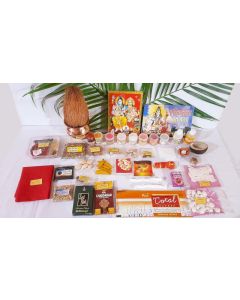 Bhakti2Shakti Making Worship Special Hartalika Teej Vrat Poojan Kit Shiv Parvati Hartalika Pooja Samagri Medium Series Contains 1 Meter Cloth Includes Photo