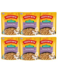 Tasty Bite Organic Coconut Rice 88 Ounce Pack of 6 Ready to Eat Microwavable Vegan GlutenFree