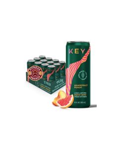 KEY Ketone Drink Ketones for Energy Focus Sugar Free Low Caffeine from Green Tea with LTheanine No Crash or Jitters All Natural Lightly Carbonated Grapefruit Peach Pack of 12
