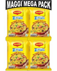 Maggi 2-Minute Noodles Masala Mega Pack - 840g (3 Packs of 280g Each) - Instant Noodles with Iron