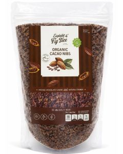 Elephant & Fig Tree Organic Cocoa Nibs 250g (8.82oz) / 100% Pure Crushed Cocoa Beans / Vegan Superfood / Rich in Antioxidants & Fiber / Perfect for Smoothies, Yogurt, Açaí Bowls & Baking