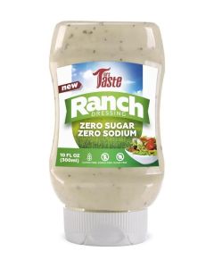 Mrs Taste Sugar Free Ranch Dressing - 10 FL OZ (300ml) - Zero Sugar, Zero Sodium, Keto & Paleo Friendly