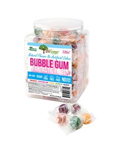 Tree Hugger Bubble Gum Fantastic Fruit Natural Flavors No Artificial Colors 120 Count Tub