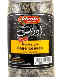 Adonis Premium Dried Sage Leaves - 100g (3.5 Oz) - Antioxidant Rich
