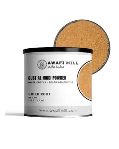 AWAFI MILL Qust al Hindi Powder (Costus / Kuth) / Finely Ground Saussurea / Costus Root for Herbal Tea, Spice Blends and Cooking - 100 g / 3.5 Oz