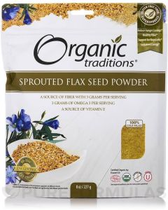 Sprouted Flax Seed Powder 454g – High Fiber, Omega-3, Calcium & Iron, Antioxidant-Rich Superfood, 16 oz