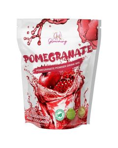 Glowming Pomegranate Powder Drink Mix With Glutathione And Collagen, 10 Sachets x 20g (200g), Pack of 1
