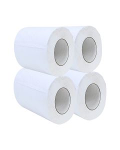 Breeze BRE028 Kitchen Tissue Paper Roll 2-PLY Professional Standard Wipe 100% Natural Virgin Fiber 4 Rolls (White, 150 Pulls Per Roll)