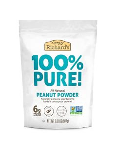 Crazy Richards 100 AllNatural Peanut Butter Powder with No Added Sugar and Non GMO 2 Pound Bag Pack of 1