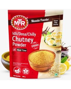 MTR Spiced Chutney Powder Indian Spice Blend with Black gram dal Red Chilli Curry Leaves Mustard and Asafoetida Instant and Easy to use Ideal for Meal Time 200g