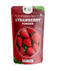 Bliss of Earth Strawberry Powder 200 gm For Milk Milkshake Cake Kids Loving Natural Spray Dried