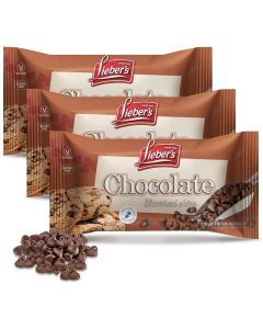 Lieber's Chocolate Flavored Chips - 9 oz Bag - Gluten-Free, Vegan, Dairy-Free - 3 Pack