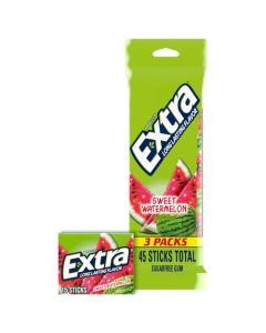 EXTRA Gum Watermelon Sugar Free Chewing Gum 15 ct 3 Pack