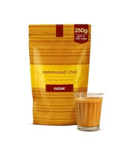 Sammvaad Premium Kadak CTC Chai, Strong Aromatic Assam Tea, 250g (Makes 135 Cups)