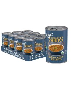 Amys Soup Vegan Gluten Free Organic Kale Quinoa and Red Lentil 144 Ounce Pack of 12