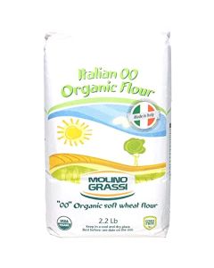 Molino Grassi USDA Organic Italian 00 Soft Wheat Flour 22 lb 2 Pack 1 Pack